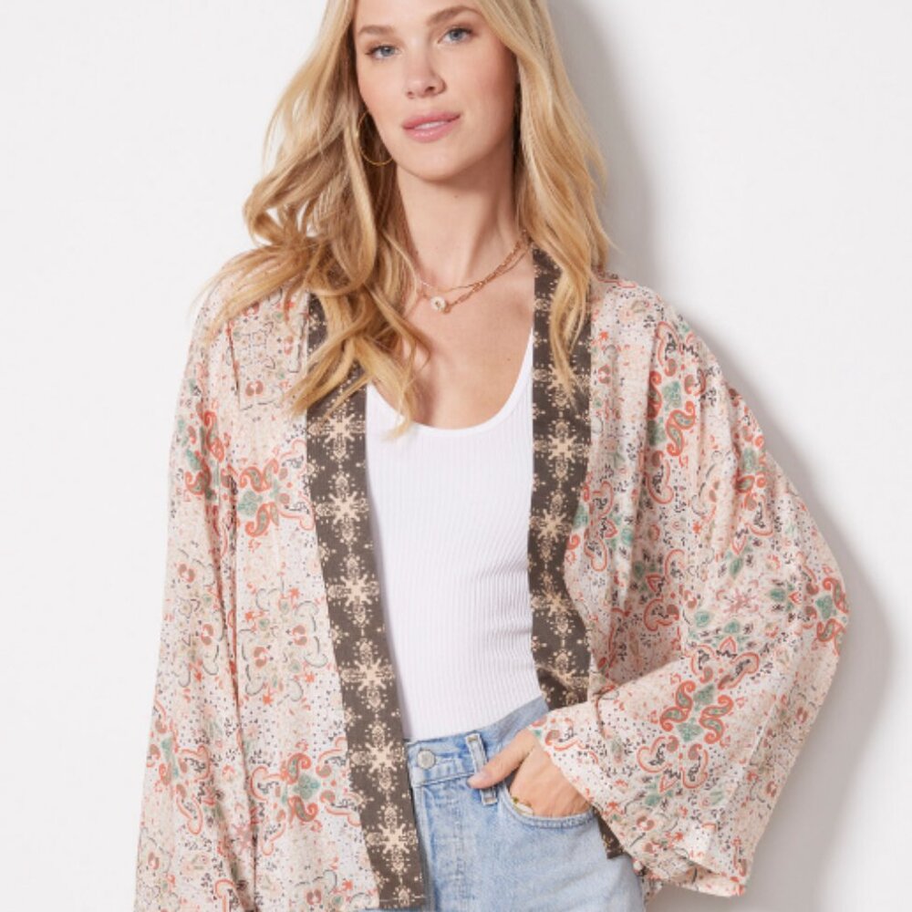 NWT: Michael Stars Patina Wide Sleeve Kimono Wrap